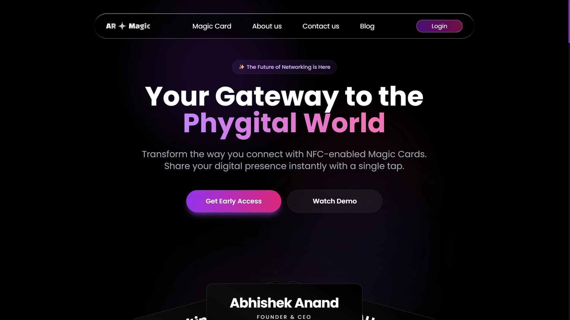 Card builder dashboard